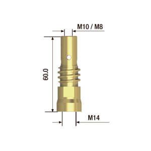 FUBAG Адаптер контактного наконечника сварочного аппарата  M10х60 мм (2 шт.) в Владивостоке фото
