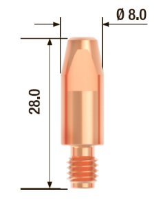 FUBAG Контактный наконечник M6х28 мм ECU D=1.0 мм (10 шт.) в Владивостоке фото