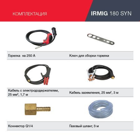 FUBAG Сварочный полуавтомат IRMIG 180 SYN с горелкой 250 А 3 м в комплекте в Владивостоке фото