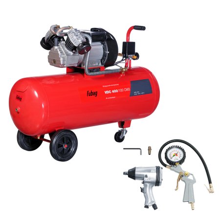 FUBAG Поршневый масляный компрессор VDC 400/100 CM3 + Набор пневмоинструмента в ПОДАРОК FUBAG Поршневый масляный компрессор VDC 400/100 CM3 + Набор пневмоинструмента в ПОДАРОК