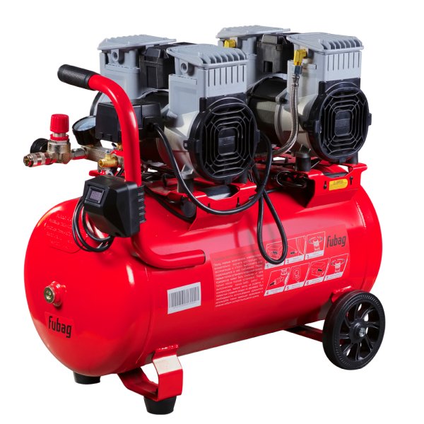 Компрессор безмасляный малошумный FUBAG OLS 500/50 CM2х2 + Набор пневмоинструмента Basic S1000 (3 предмета) в ПОДАРОК в Владивостоке фото
