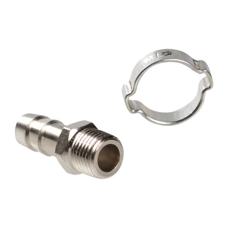 FUBAG Переходник 1/4 дюйма М на елочку 10мм с обжимным кольцом  15Х18мм, блистер 1 шт в Владивостоке фото