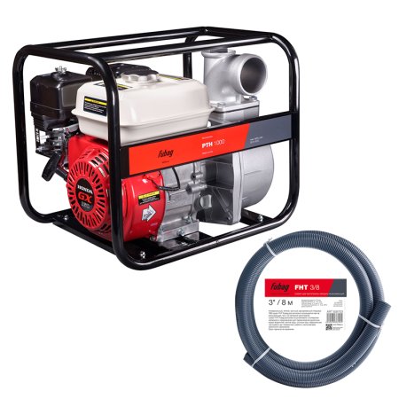 FUBAG Мотопомпа для чистой воды PTH 1000 + Шланг для мотопомпы FHT 3/8 напорно-всасывающий в ПОДАРОК FUBAG Мотопомпа для чистой воды PTH 1000 + Шланг для мотопомпы FHT 3/8 напорно-всасывающий в ПОДАРОК