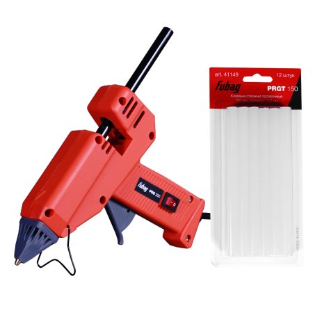 FUBAG Термоклеевой пистолет PRG 200  + Клеевые стержни прозрачные PRGT 150 мм 11.2 мм_12 шт. FUBAG Термоклеевой пистолет PRG 200  + Клеевые стержни прозрачные PRGT 150 мм 11.2 мм_12 шт.
