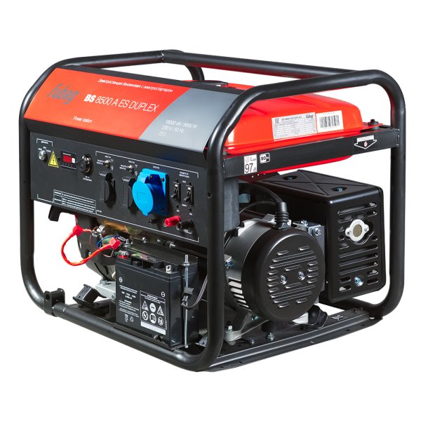 Бензиновый генератор FUBAG BS 8500 A ES DUPLEX + Комплект колес и ручек + Масло универсальное Fubag Extra (SAE 10W40) в ПОДАРОК! в Владивостоке фото